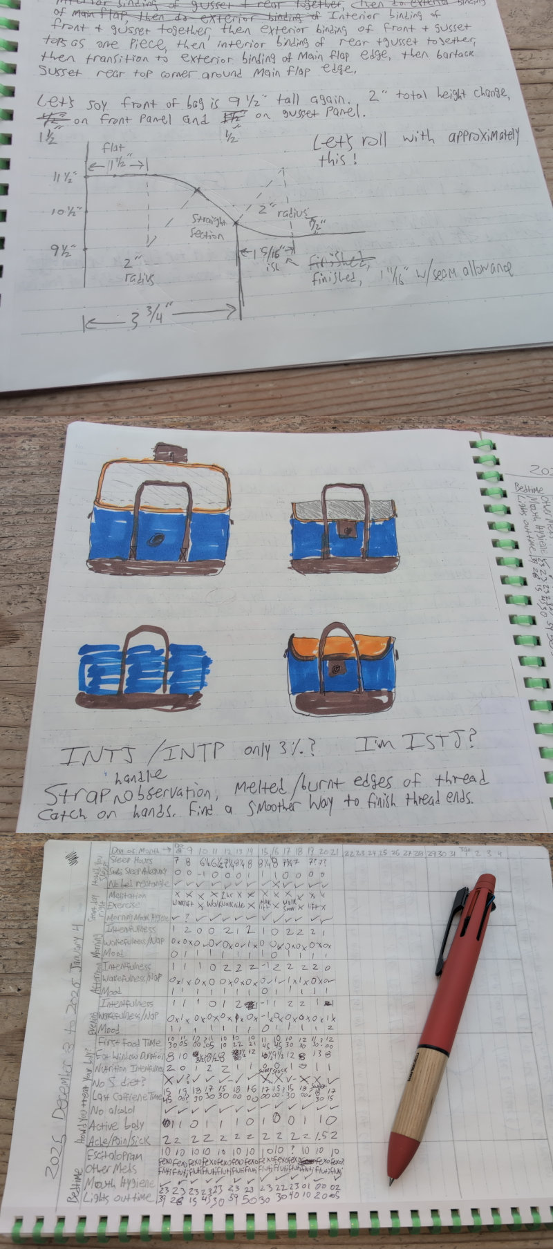 notes in Kokuyo notebook